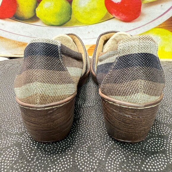 B.O.C. Born Concept Women's Striped Canvas Slip-On Clogs Size 9M - Picture 4 of 10